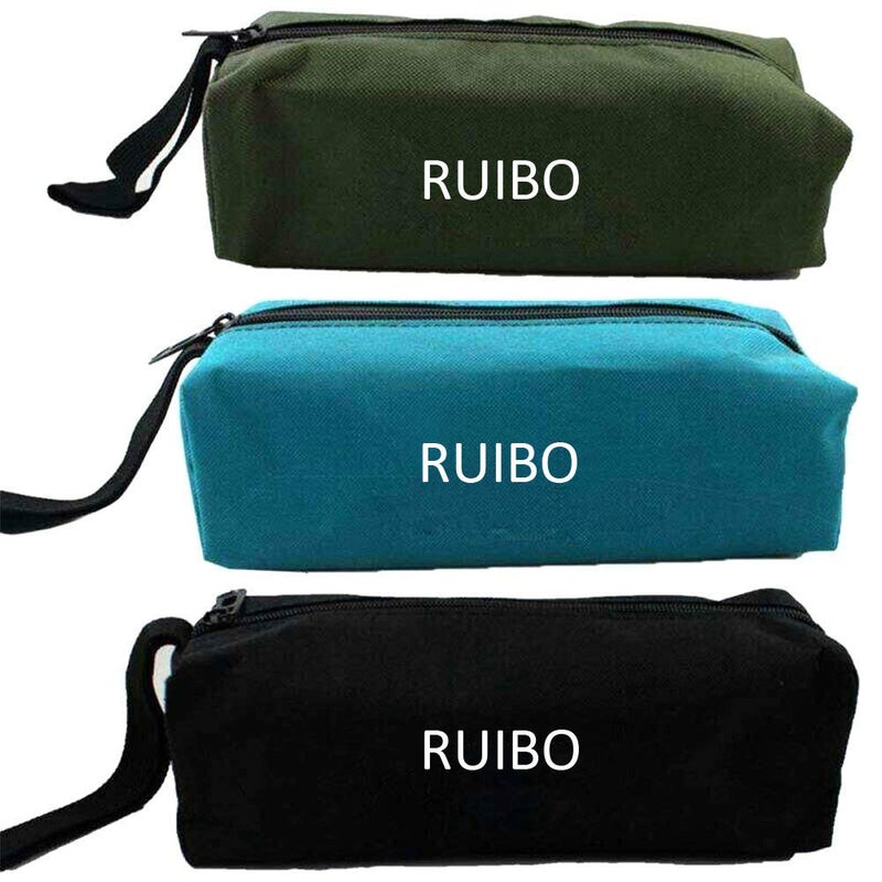 Ruibo Small Canvas Zipper Bags/Multi-purpose Tool Pouch Tote Bags Storage Organizer with Hanging Loop for Screwdrivers,Pliers,Nut Drivers Gifts to Men/Women - Image 1